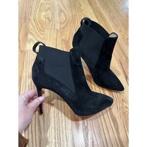 Christian Louboutin Black Suede Ankle Boots